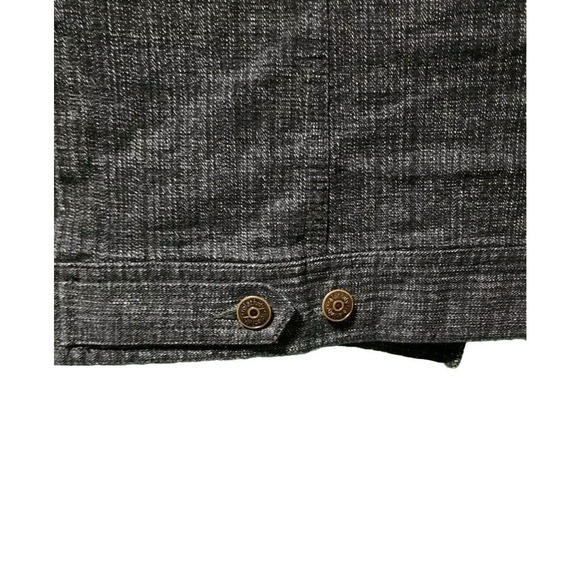 NWOT Relativity Jean Jacket Button Up Stretch Black Wash Women Size PS Fitted - Picture 4 of 5